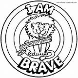 Brave Coloring Pages Kids Am Morale Printable Educational Color Character School Sheets Worksheets Lessons Lesson Sheet Badge Good Traits Education sketch template