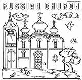 Coloring Pages Russia Church Library Popular sketch template
