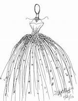 Ball Drawing Gown Getdrawings sketch template