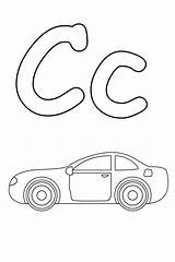 Letter Coloring Pages Printable Car Alphabet Drawing Kids Print Colouring Sheets Letters Kindergarten Clipart Numbers Library Popular sketch template