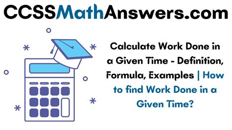 calculate work     time definition formula examples