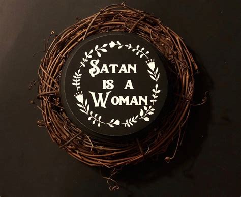 satan is a woman satanist feminist altar witchcraft etsy