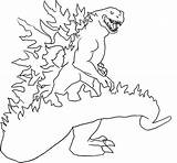 Godzilla Coloring Kong Dibujos Colorluna Trickfilmfiguren Burning Monstruos Destroy Malvorlage sketch template