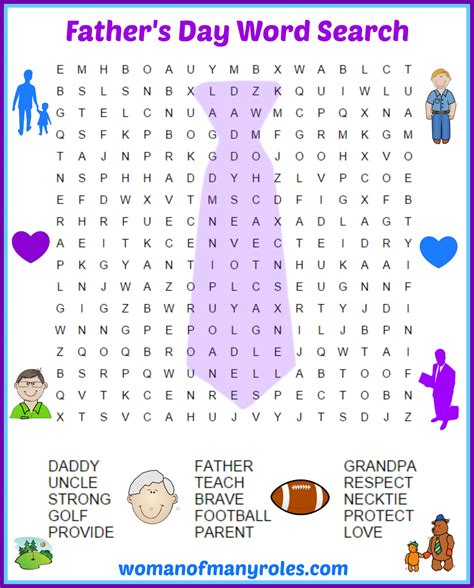 Fathers Day Word Search Printable Printable Word Searches