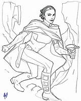 Wars Star Coloring Pages Leia Princess Amidala Queen sketch template