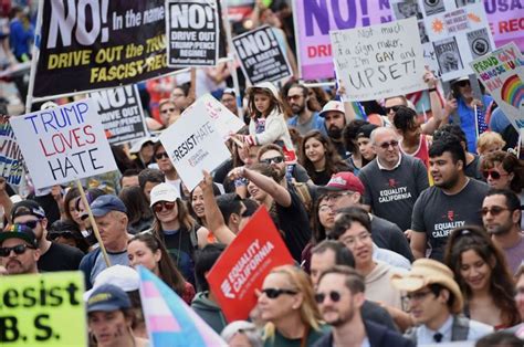 thousands march in us for lgbt rights under trump bbc news