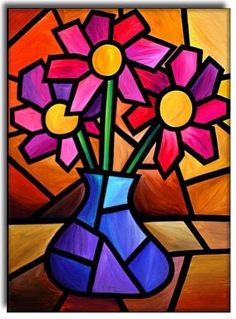 Flowers   by Amanda Hone from Contemporary Cubism Art Gallery