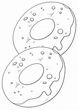 Donut Coloring Pages Print sketch template
