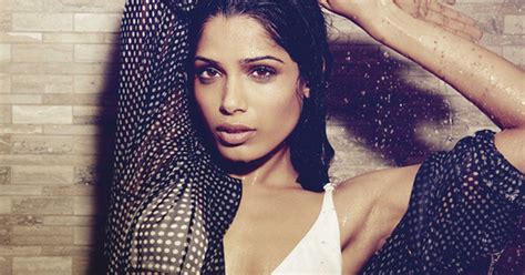 pin up freida pinto poses for her sexiest photoshoot mirror online