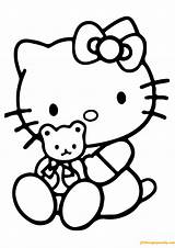 Kitty Hello Coloring Pages Color Colouring Teddy Bear Cute Her Print Andy Biersack Online Toddler Kawaii Printable Baby Doll Getcolorings sketch template