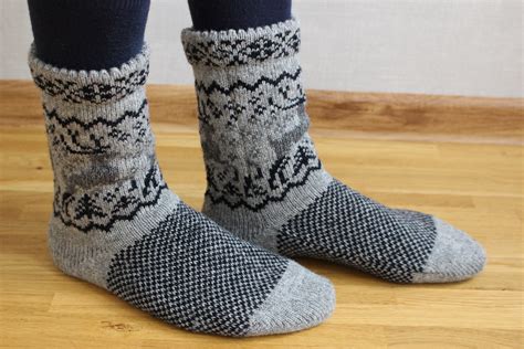 noorse wollen sokken kerstmis breien sokken herten breien etsy