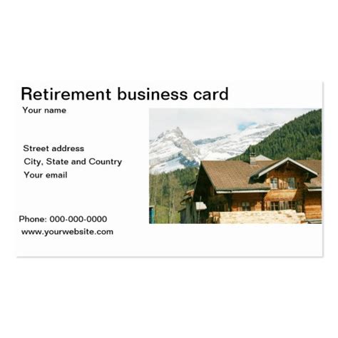 retirement business card template zazzle