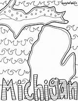 Michigan Coloring State Pages Clipart Getdrawings sketch template