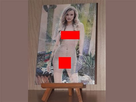 lenticular 3d postcard pin up art stereo nude woman photo