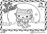 Halloween Coloring Kitty Hello Pages Mummy Printable Scary Sanrio Little Spooky Pony Print Kids Cute Really Az She Fly Comments sketch template