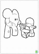 Dinokids Coloring Pocoyo Close Pages sketch template
