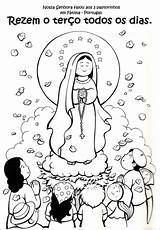 Senhora Catequese Lourdes Fatima Tia Pré Rosario Onlinecursosgratuitos sketch template