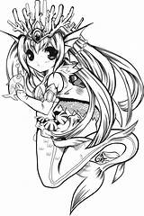 Siren Coloring Mermaid Pages Anime Color Chibi Print Enchanter Legends Deviantart League Inks Sheets Inking Behance Thanks Looking Kids sketch template