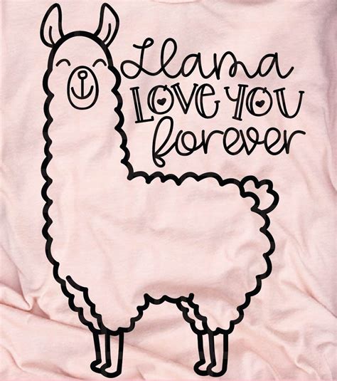 Llama Love You Forever Valentine Shirt