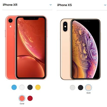 iphone xr  iphone xs  differences