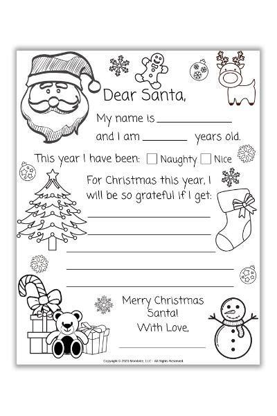 dear santa letter coloring page dear santa letter santa coloring