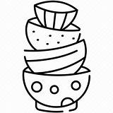 Crockery Dishes sketch template