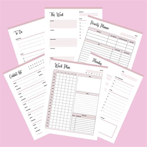 printable adhd planner  pages instant   binder plan