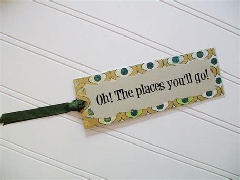 paper bookmark oh the places you ll go dr seuss by sixpenny 3 00
