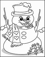 Coloring Pages Snowman Christmas Popular sketch template