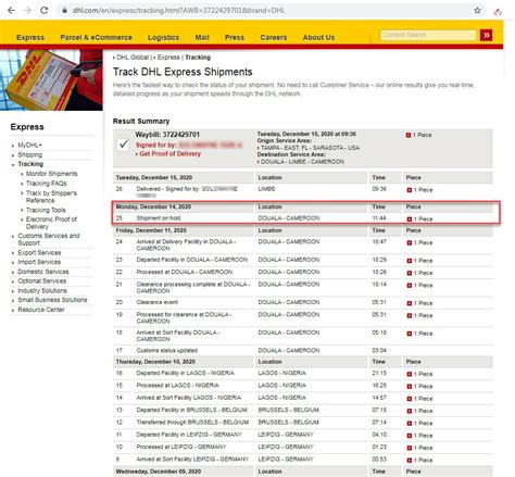 dhl  delivery courier wrong city charmer blogsphere image library