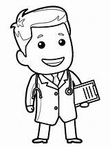 Doctor Coloring Nurse Clipart Kids Drawing Pages Print Wecoloringpage Clipartmag Library sketch template