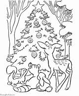 Coloring Christmas Pages Animals Tree Printable Print Holiday Kids Animal Printables Cute Puppies Printing Easy Christian Fun Help Book Puppy sketch template
