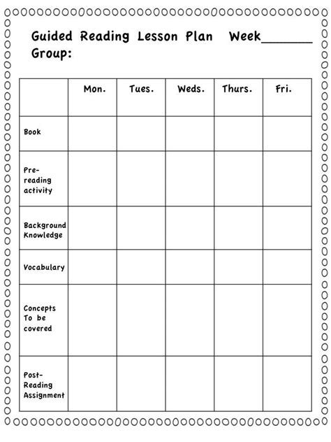 choice    lesson plan templates  guided reading