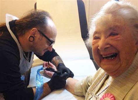this 90 year old grandma had the perfect reason to get her first tattoo