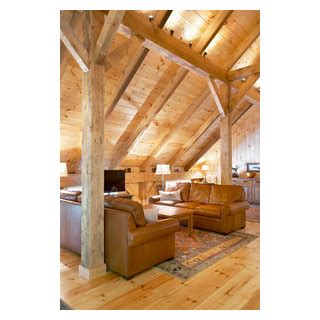 post  beam living room rustic family room charlotte  fairview custom homes houzz