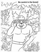 Smokey Bear Coloring Pages Forest Printable Fire Kids Sheets Thursday Birthday Wildfire Prevention Bandit Color Activity Colouring Wildfires Virginia Information sketch template