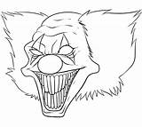 Coloring Creepy Pages Clown Adults Getcolorings Printable sketch template