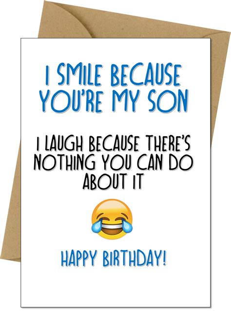 funny happy birthday card  son perfect     etsy