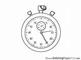 Colouring Stopwatch Soccer Coloring Kids Sheet Title sketch template