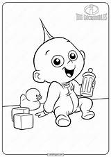 Jack Coloring Pages Incredibles Baby Disney Colouring sketch template