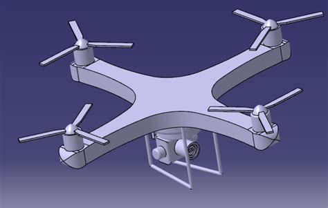 small drone  cad model library grabcad