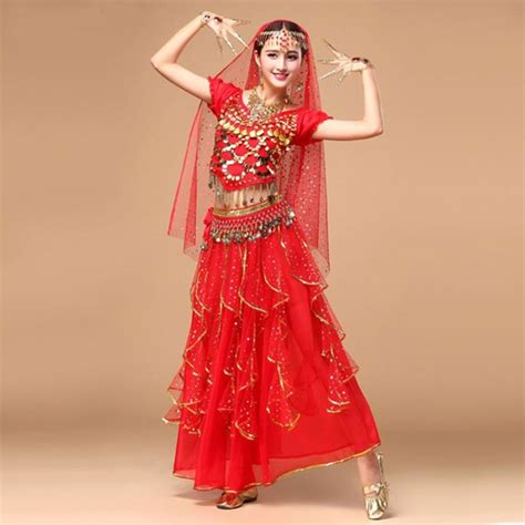 buy egyptian belly dance costume professional 4 pcs