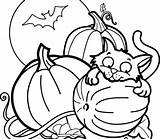 Halloween Cute Coloring Pages Kids Printables Print Pumpkin Size sketch template