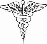 Medical Symbol Doctor Clip Symbols Physician Clipart Medicine Caduceus Jpeg Logo Drawing Cliparts Sign Coloring Pages Health Line Use Library sketch template