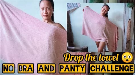 Drop The Towel No Bra No Panty Challenge😊 Youtube