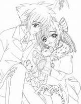 Coloring Pages Girls Sheets Manga Online Related Anime sketch template