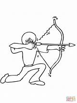 Tiro Archer Flecha Bogen Pfeil Archery Ausmalbild Ausmalbilder Rodillas Imprimir Supercoloring Bogenschiessen Kniend Comment sketch template