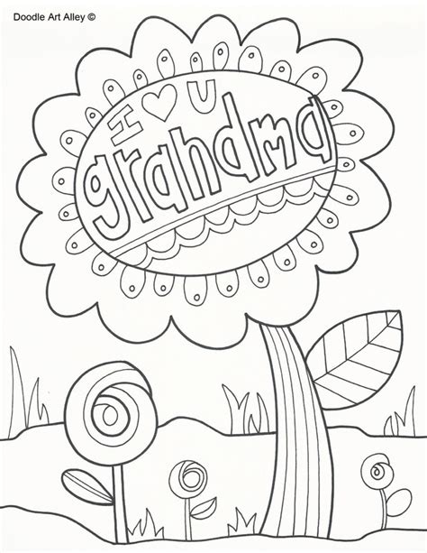 gambar grandparents day coloring pages doodle art alley picture love