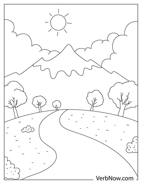nature coloring pages book   printable  verbnow