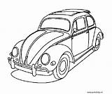 Kever Kleurplaten Oude Volkswagen 1955 Ragtop Pinkelotje Cabrio sketch template